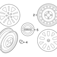 Genuine Nissan Wheel Center Cap Cover Set Pack (x4) (2014-2018) OE 403429PA1A