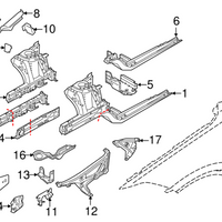 New Genuine BMW Bracket Side Panel Column (2016-2022) OE 41007427136