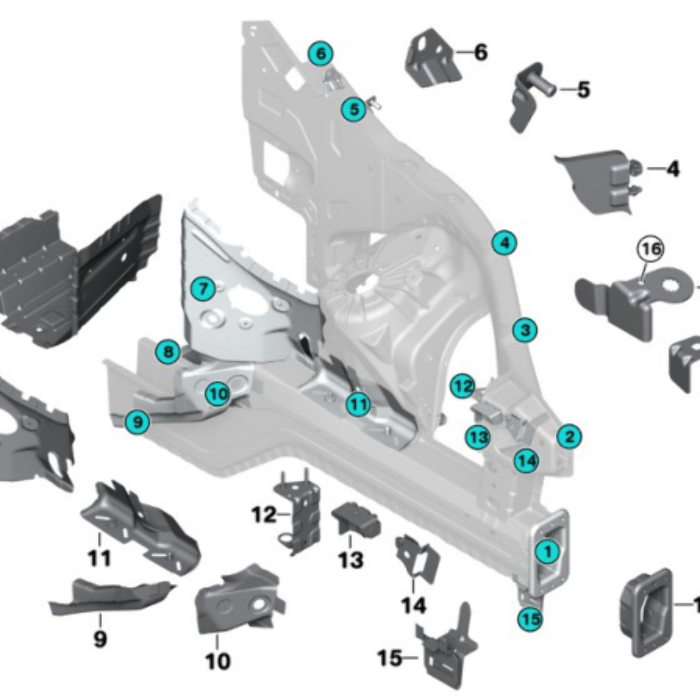 Genuine BMW X5 X6 Engine Partition Compartment Left (2007-2019) OE 41117180941