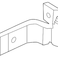 New Genuine BMW Right Lower Rear Door Hinge (2006-2012) OE 41527046058