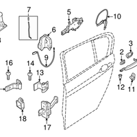 New Genuine BMW Right Lower Rear Door Hinge (2006-2012) OE 41527046058
