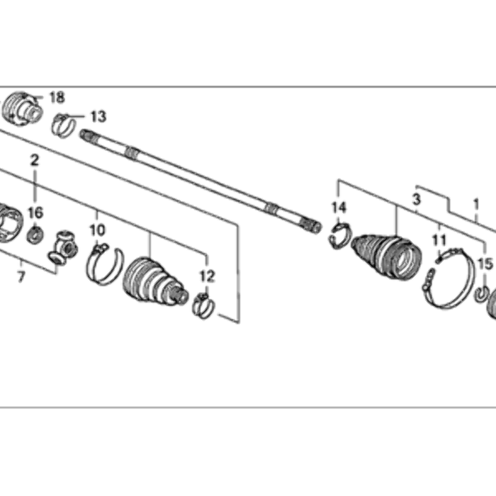 New Genuine Honda Accord Driveshaft Assembly Left (2003-2007) OE 44306SDDA00