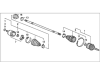 New Genuine Honda Accord Driveshaft Assembly Left (2003-2007) OE 44306SDDA00