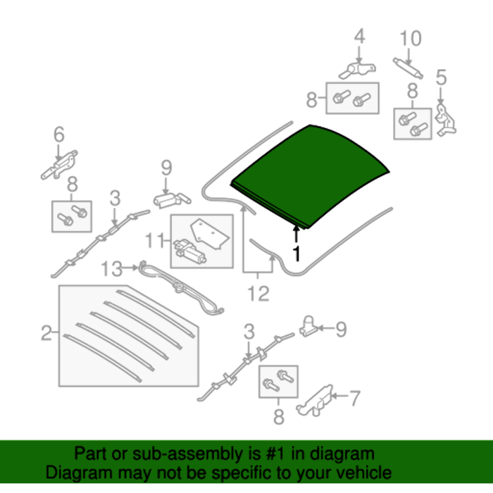 New Genuine Smart Fortwo Convertible Soft Top Covering Canvas (2008-2016) OE