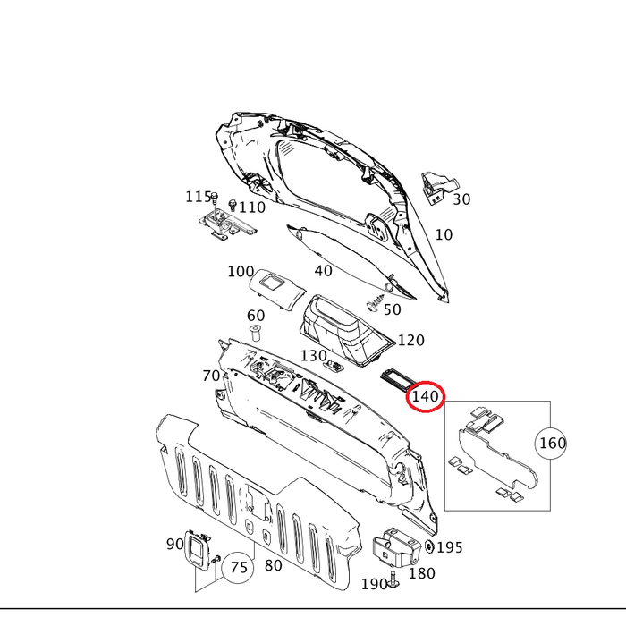 New Genuine Smart Rear Panel Door Holding Frame OE 4538260300