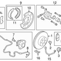 Genuine Nissan OE Hose Assy-Brake, Rear 46211-1LA2C