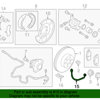 Genuine Nissan OE Hose Assy-Brake, Rear 46211-1LA2C