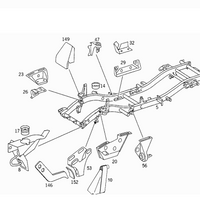 Genuine Mercedes-Benz Front Frame Shock Mount Bracket (2002-2005) OE 4633200078
