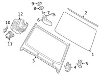 Genuine Mercedes-Benz Windshield Seal Rubber Sealing Frame (19-21) OE 4636713300