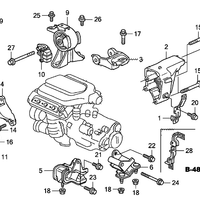 New Genuine Honda Odyssey Rear Engine Mount Bracket (2008-2010) OE 50610SHJA60