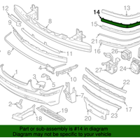 New Genuine BMW Bumper Guard Primed Front (2002-2005) OE 51117043458