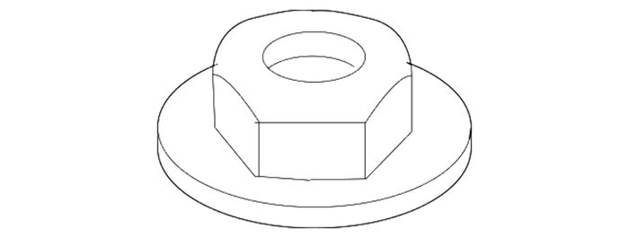 New Genuine BMW Hex Nut With Plate (1999-2016) OE 51117070183