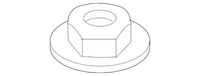 New Genuine BMW Hex Nut With Plate (1999-2016) OE 51117070183