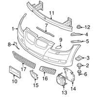 New Genuine BMW Flap Towing Eye Primed (2007-2010) OE 51117187956