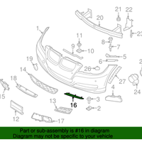 New Genuine BMW Finisher Rod Left (2009-2012) OE 51117198899