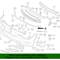 New Genuine BMW Mount Side Wall Front Uppe (2012-2019) OE 51117255362
