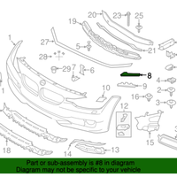 New Genuine BMW Mount Side Wall Front Uppe (2014-2019) OE 51117293787