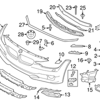 New Genuine BMW Mount Side Wall Front Uppe (2014-2019) OE 51117293787