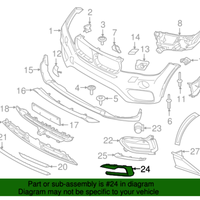 New Genuine BMW Trim On Grille Side Left (2015-2019) OE 51117319789