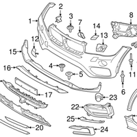 New Genuine BMW Trim On Grille Side Left (2015-2019) OE 51117319789