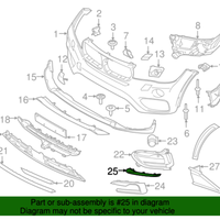 New Genuine BMW Trim On Grille Side Left (2015-2019) OE 51117343259