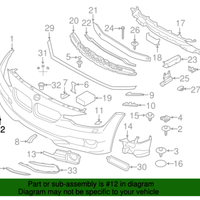 New Genuine BMW Cover Tow Fitting Front P (2016-2019) OE 51117396837