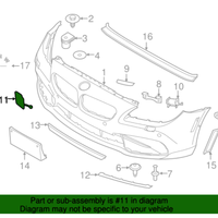 New Genuine BMW Cover Tow Fitting Front P (2016-2019) OE 51117400518
