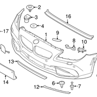 New Genuine BMW Cover Tow Fitting Front P (2016-2019) OE 51117400518