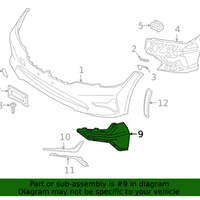 New Genuine BMW Grille Side Closed Left (2019-2022) OE 51117464205
