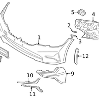 New Genuine BMW Grille Side Closed Left (2019-2022) OE 51117464205