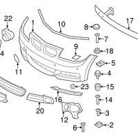 New Genuine BMW Grid Bumper Front (2008-2013) OE 51118045432