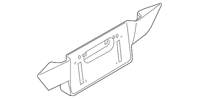 New Genuine BMW License Plate Adapter Prime (2004-2007) OE 51127133626