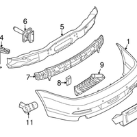 New Genuine BMW License Plate Adapter Prime (2004-2007) OE 51127133626