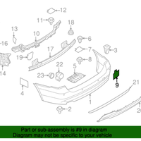 New Genuine BMW Flap Towing Eye Primed (2007-2010) OE 51127161497