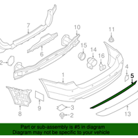 New Genuine BMW Trim Strip Black (2012-2015) OE 51127288233