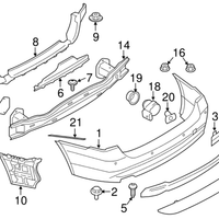 New Genuine BMW Guide For Bumper Side Left (2014-2019) OE 51128057207