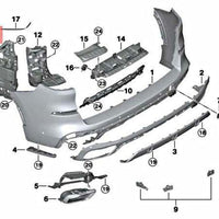New Genuine BMW X5 Rear Bumper Bracket Mount Left (2019-2023) OE 51128069247