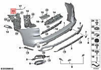 New Genuine BMW X5 Rear Bumper Bracket Mount Left (2019-2023) OE 51128069247