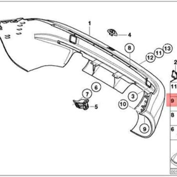 New Genuine BMW Clip (x1) OE 51128399166