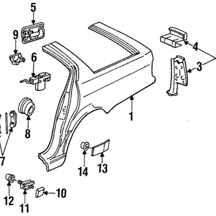New Genuine BMW Clamp (1989-1995) OE 51131946258