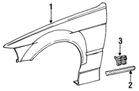 New Genuine BMW Molding Fender Front Left (1992-1998) OE 51131960729