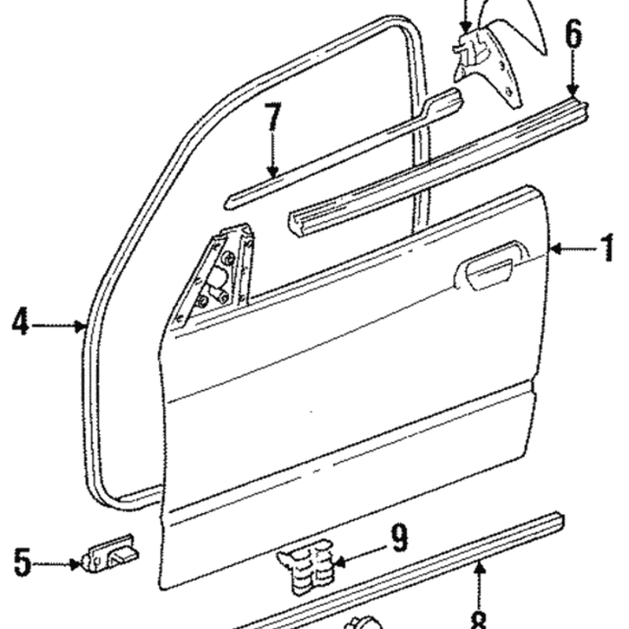 New Genuine BMW Molding Door Front Right (1992-1999) OE 51131977274