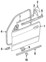 New Genuine BMW Molding Door Front Right (1992-1999) OE 51131977274