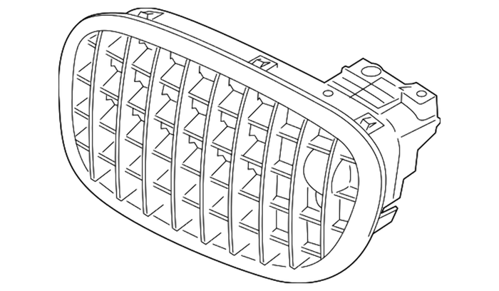 New Genuine BMW Grille Front Right (2010-2013) OE 51137203206