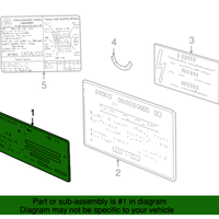 New Genuine BMW Type Plate (1991-2003) OE 51142121107