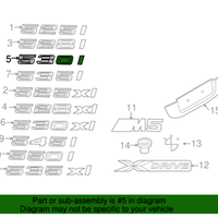 New Genuine BMW Label (2004-2005) OE 51147039786