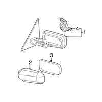 New Genuine BMW Outside Mirror Heated With M (2000-2003) OE 51167003426
