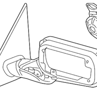 New Genuine BMW Outside Mirror Heated With M (2000-2003) OE 51167003426