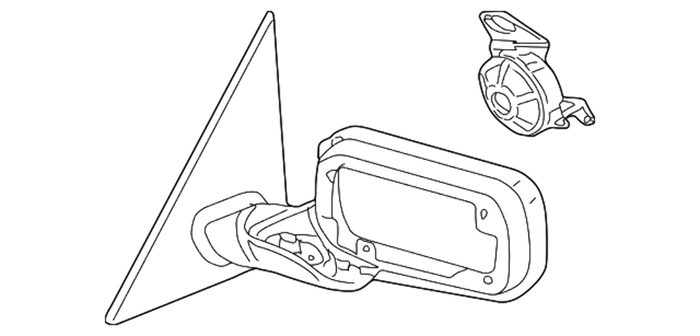 New Genuine BMW Outside Mirror Heated With M (2000-2003) OE 51167003426