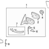New Genuine BMW Cover Detent Mechanism Rig (2007-2014) OE 51167180730